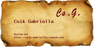 Csik Gabriella névjegykártya