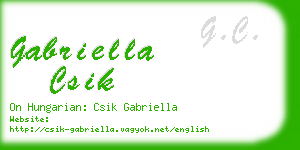gabriella csik business card